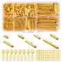 Clasp and slide tube end kit kit - 330 pcs -  Gold