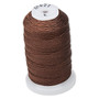 Thread, Purely Silk™, 3-ply, chestnut, size E. Sold per 200-yard spool.