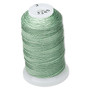 Thread, Purely Silk™, medium green, size E. Sold per 200-yard spool.