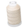 Thread, Purely Silk™, 3-ply, ecru, size E. Sold per 200-yard spool.