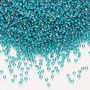 15-2458 - 15/0 - Miyuki - Translucent Rainbow Teal - 35gms Glass Round Seed Beads