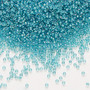 15-1822 - 15/0 - Miyuki - Translucent Aqua Lined Luster Clear - 35gms Glass Round Seed Beads