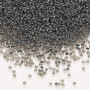 15-2276 - 15/0 - Miyuki - Translucent Steel lined Luster Clear - 8.2gms Vial Glass Round Seed Beads