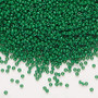 15-1481 - 15/0 - Miyuki -  Opaque Outside Dyed Green - 8.2gms Vial Glass Round Seed Beads