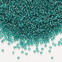 15-2425 - 15/0 - Miyuki - Transparent Silver Lined Teal - 8.2gms Vial Glass Round Seed Beads