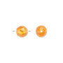 Bead, acrylic, orange, 8mm faceted round. Sold per 100-gram pkg, approximately 330-390 beads.