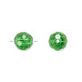 Bead, acrylic, green, 10mm faceted round. Sold per 100-gram pkg, approximately 170 beads.