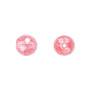 Bead, acrylic, pink, 10mm faceted round. Sold per 100-gram pkg, approximately 170 beads.