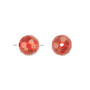 Bead, acrylic, red, 10mm faceted round. Sold per 100-gram pkg, approximately 170 beads.