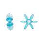 Bead, acrylic, transparent teal, 14x5mm paddle wheel. Sold per pkg of 500.