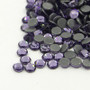 Glass Hotfix Rhinestone, Grade AA, Flat Back & Faceted, Half Round, Tanzanite, SS10, 2.7~2.8mm, about 144pcs/bag