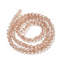 Transparent Electroplate Glass Beads Strands, AB Color Plated, Faceted Bicone, Dark Salmon, 4.5x4mm, Hole: 0.7mm, about 88~92pcs/strand - 10 Strands