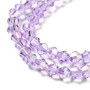 Transparent Electroplate Glass Beads Strands, AB Color Plated, Faceted Bicone, Lilac, 4.5x4mm, Hole: 0.7mm, about 88~92pcs/strand - 10 Strands