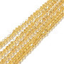 Transparent Electroplate Glass Beads Strands, AB Color Plated, Faceted Bicone, Goldenrod, 4.5x4mm, Hole: 0.7mm, about 88~92pcs/strand - 10 Strands