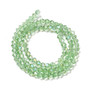 Transparent Electroplate Glass Beads Strands, AB Color Plated, Faceted Bicone, Light Green, 4.5x4mm, Hole: 0.7mm, about 88~92pcs/strand - 10 Strands