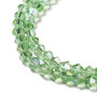 Transparent Electroplate Glass Beads Strands, AB Color Plated, Faceted Bicone, Light Green, 4.5x4mm, Hole: 0.7mm, about 88~92pcs/strand - 10 Strands