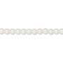 Pearl, Preciosa Czech crystal, pearlescent white, 4mm round. Sold per pkg of 50.