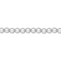 Pearl, Preciosa Czech crystal, light grey, 4mm round. Sold per pkg of 50.