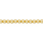 Bead, Czech pearl-coated glass druk, opaque yellow, 4mm round. Sold per 15-1/2" to 16" strand.