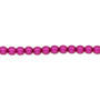 Bead, Czech pearl-coated glass druk, opaque matte magenta, 4mm round. Sold per 15-1/2" to 16" strand.