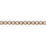 Bead, Czech pearl-coated glass druk, opaque matte sand, 4mm round. Sold per 15-1/2" to 16" strand.