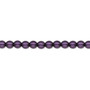 Bead, Czech pearl-coated glass druk, opaque royal purple, 4mm round. Sold per 15-1/2" to 16" strand.