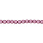 Bead, Czech pearl-coated glass druk, opaque matte lilac, 4mm round. Sold per 15-1/2" to 16" strand.