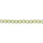 Bead, Czech pearl-coated glass druk, opaque mint green, 4mm round. Sold per 15-1/2" to 16" strand.