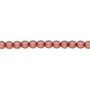 Bead, Czech pearl-coated glass druk, opaque matte dusty rose, 4mm round. Sold per 15-1/2" to 16" strand.