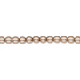 Bead, Czech pearl-coated glass druk, opaque light brown, 4mm round. Sold per 15-1/2" to 16" strand.