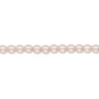 Bead, Czech pearl-coated glass druk, opaque soft pink, 4mm round. Sold per 15-1/2" to 16" strand.