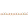 Bead, Czech pearl-coated glass druk, opaque light peach, 4mm round. Sold per 15-1/2" to 16" strand.