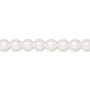 Pearl, Preciosa Czech crystal, pearlescent white, 6mm round. Sold per pkg of 25.