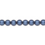 Pearl, Preciosa Czech crystal, blue, 6mm round. Sold per pkg of 25.