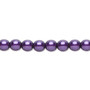 Bead, Czech pearl-coated glass druk, purple, 6mm round. Sold per 15-1/2" to 16" strand.