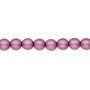 Bead, Czech pearl-coated glass druk, opaque matte lilac, 6mm round. Sold per 15-1/2" to 16" strand.