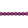 Bead, Czech pearl-coated glass druk, opaque deep magenta, 6mm round. Sold per 15-1/2" to 16" strand.