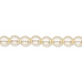 Bead, Czech pearl-coated glass druk, opaque cream, 6mm round. Sold per 15-1/2" to 16" strand.