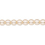 Bead, Czech pearl-coated glass druk, opaque champagne, 6mm round. Sold per 15-1/2" to 16" strand.