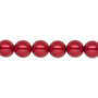 Pearl, Preciosa Czech crystal, red, 8mm round. Sold per pkg of 25.