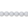 Pearl, Preciosa Czech crystal, ceramic grey, 8mm round. Sold per pkg of 25.