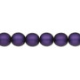 Bead, Czech pearl-coated glass druk, opaque matte purple, 8mm round. Sold per 15-1/2" to 16" strand.