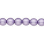 Bead, Czech pearl-coated glass druk, opaque matte lavender, 8mm round. Sold per 15-1/2" to 16" strand.