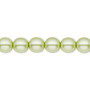 Bead, Czech pearl-coated glass druk, opaque mint green, 8mm round. Sold per 15-1/2" to 16" strand.