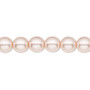 Bead, Czech pearl-coated glass druk, opaque soft pink, 8mm round. Sold per 15-1/2" to 16" strand.