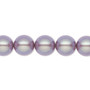 Pearl, Preciosa Czech crystal, pearlescent violet, 10mm round. Sold per pkg of 10.