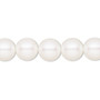 Pearl, Preciosa Czech crystal, pearlescent white, 10mm round. Sold per pkg of 10.