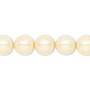 Pearl, Preciosa Czech crystal, pearlescent yellow, 10mm round. Sold per pkg of 10.