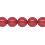 Pearl, Preciosa Czech crystal, cranberry, 10mm round. Sold per pkg of 10.