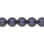 Pearl, Preciosa Czech crystal, dark blue, 10mm round. Sold per pkg of 10.